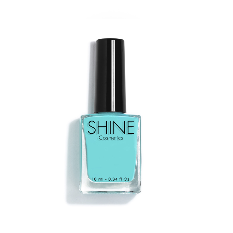 Esmalte de uñas profesional Blue Cloud Azul efecto gel vegano 14 free de 10 ml, secado rápido