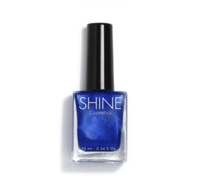 Esmalte de uñas profesional Blue king Azul Metalizado efecto gel vegano 14 free de 10 ml, secado rápido