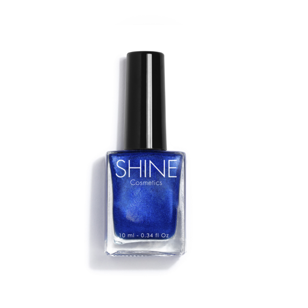 Esmalte de uñas profesional Blue king Azul Metalizado efecto gel vegano 14 free de 10 ml, secado rápido