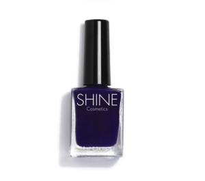 Esmalte de uñas profesional Bright Purple morado oscuro de Shine Cosmetics efecto gel vegano 14 free de 10 ml, secado rápido