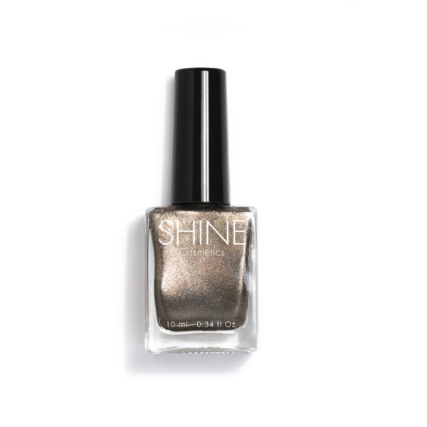 Esmalte de uñas profesional Bronze de Shine Cosmetics efecto gel vegano 14 free de 10 ml, secado rápido