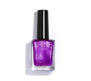 Esmalte de uñas profesional Fucsia Shine metalizado de Shine Cosmetics efecto gel vegano 14 free de 10 ml, secado rápido