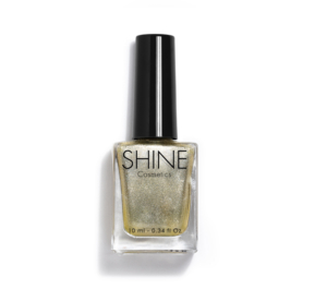 Esmalte de uñas profesional Gold Dorado Metalizado de Shine Cosmetics efecto gel vegano 14 free de 10 ml, secado rápido