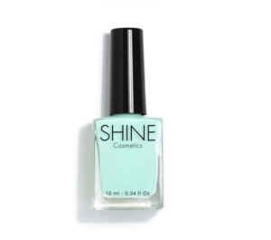Esmalte de uñas profesional Green Mint Verde Menta de Shine Cosmetics efecto gel vegano 14 free de 10 ml, secado rápido