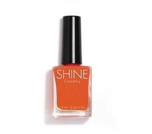 Esmalte de uñas profesional Happy Orange Naranja de Shine Cosmetics efecto gel vegano 14 free de 10 ml, secado rápido