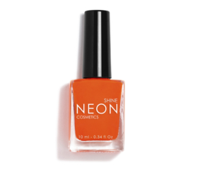 Esmalte de uñas profesional Neon Orange Naranja de Shine Cosmetics efecto gel vegano 14 free de 10 ml, secado rápido