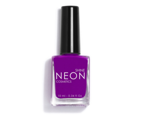 Esmalte de uñas profesional Neon Purple Morado de Shine Cosmetics efecto gel vegano 14 free de 10 ml, secado rápido
