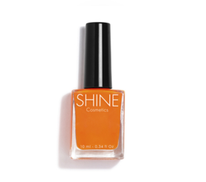 Esmalte de uñas profesional Orange Life Naranja de Shine Cosmetics efecto gel vegano 14 free de 10 ml, secado rápido