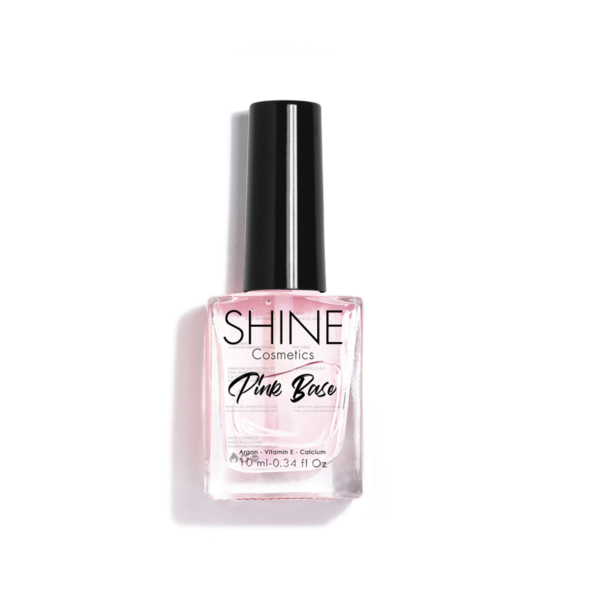 Esmalte Base tratamiento para uñas con Calcio, Argán y Vitamina E - Shine Cosmetics - Fortalece e hidrata uñas quebradizas