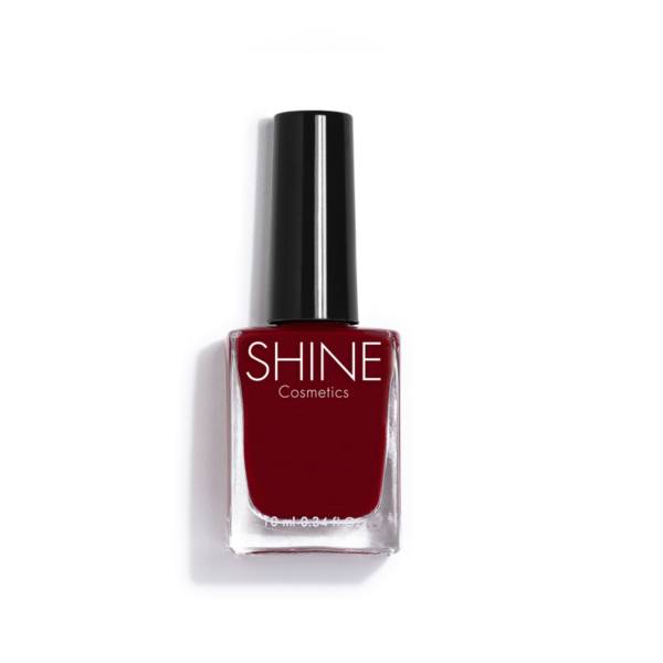 Esmalte de uñas profesional Red M de Shine Cosmetics efecto gel vegano 14 free de 10 ml, secado rápido