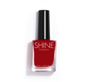 Esmalte de uñas profesional Red Party de Shine Cosmetics efecto gel vegano 14 free de 10 ml, secado rápido