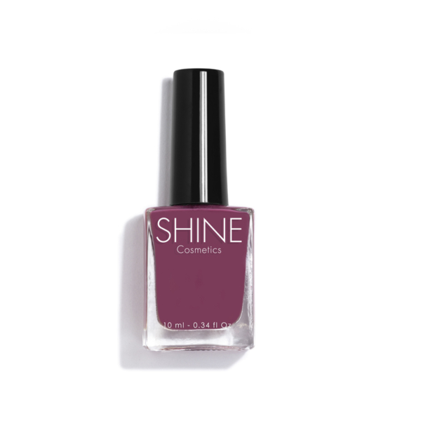Esmalte de uñas profesional Red Wine de Shine Cosmetics efecto gel vegano 14 free de 10 ml, secado rápido