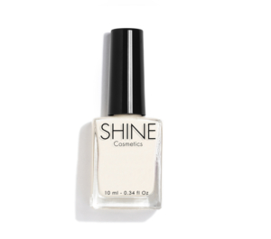 Esmalte de uñas profesional Alpine White de Shine Cosmetics efecto gel vegano 14 free de 10 ml, secado rápido