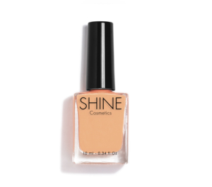 Esmalte de uñas profesional Salmon de Shine Cosmetics efecto gel vegano 14 free de 10 ml, secado rápido