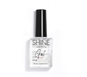 Brillo Efecto Gel Top Coat Shine Cosmetics - Acabado profesional sin lámpara UV - Sellador de larga duración para manicure perfecto