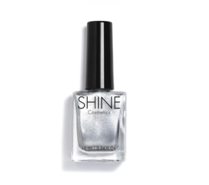 Esmalte de uñas profesional Silver Plateado Metalizado de Shine Cosmetics efecto gel vegano 14 free de 10 ml, secado rápido