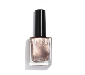 Esmalte de uñas profesional Rose Gold Metalizado de Shine Cosmetics efecto gel vegano 14 free de 10 ml, secado rápido