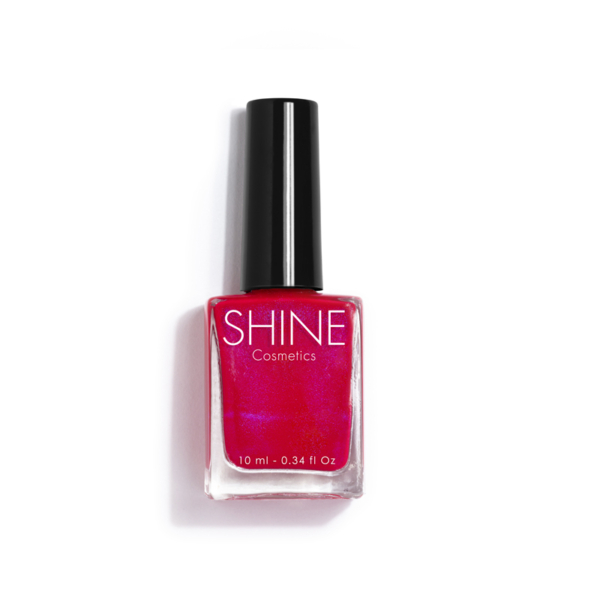 Esmalte de uñas profesional Autumn in Panjin Rojo de Shine Cosmetics efecto gel vegano 14 free de 10 ml, secado rápido