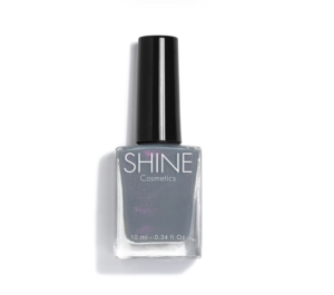 Esmalte de uñas profesional Iceland Night gris escarchado de Shine Cosmetics efecto gel vegano 14 free de 10 ml, secado rápido