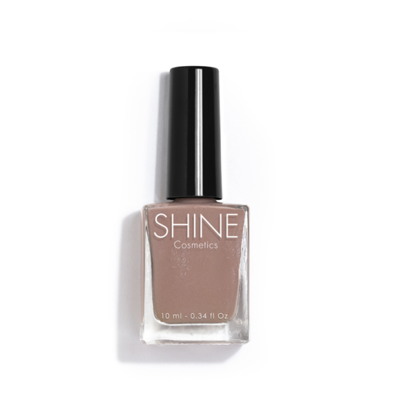 Esmalte de uñas profesional Dunes Of Sahara Nude de Shine Cosmetics efecto gel vegano 14 free de 10 ml, secado rápido