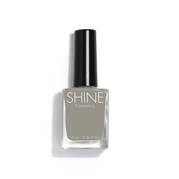 Esmalte de uñas profesional Meteora Stone Gris de Shine Cosmetics efecto gel vegano 14 free de 10 ml, secado rápido