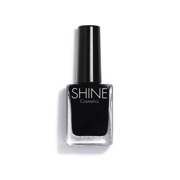 Esmalte de unas Shine Cosmetics – Black , fórmula libre de tóxicos, acabado gel sin lámpara UV