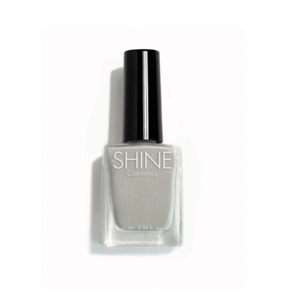Esmalte de uñas profesional Sigh Of Love gris escarchado de Shine Cosmetics efecto gel vegano 14 free de 10 ml, secado rápido
