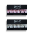 Kit Profesional Shine Cosmetics: 5 Bases Tratamiento con Argán, Calcio y Vitamina E y 5 Brillos Efecto Gel